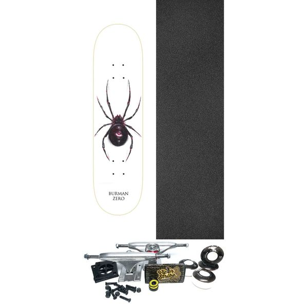 Zero Skateboards Dane Burman Insection Spider Skateboard Deck - 8.5" x 32.3" - Complete Skateboard Bundle
